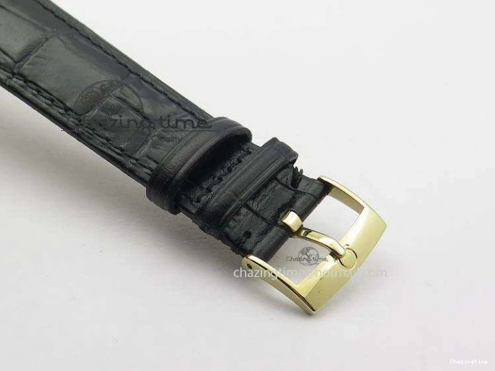 0207 De Ville MK 1:1 Best Edition YG Blue Dial On Black Leather Asian Seagull T1701 (Sec@6) Upgraded 8234